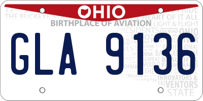 OH license plate GLA9136