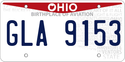 OH license plate GLA9153