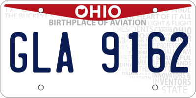 OH license plate GLA9162