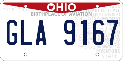 OH license plate GLA9167