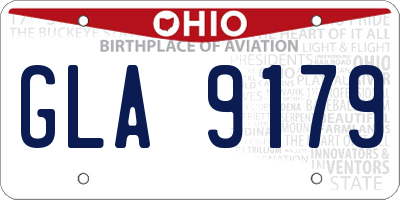 OH license plate GLA9179