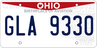 OH license plate GLA9330
