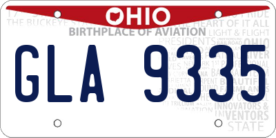 OH license plate GLA9335