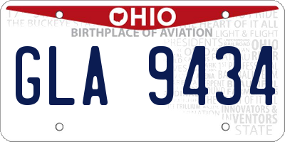 OH license plate GLA9434