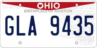 OH license plate GLA9435