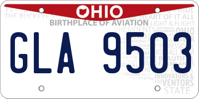 OH license plate GLA9503