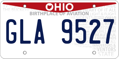 OH license plate GLA9527