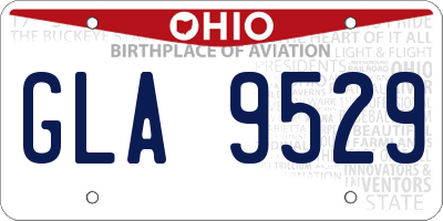 OH license plate GLA9529
