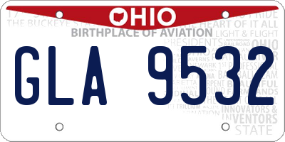 OH license plate GLA9532