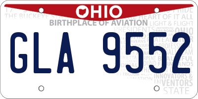 OH license plate GLA9552