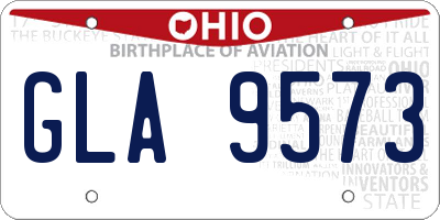 OH license plate GLA9573