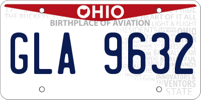 OH license plate GLA9632