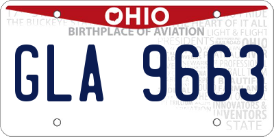OH license plate GLA9663
