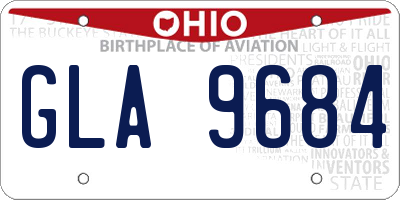 OH license plate GLA9684