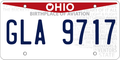 OH license plate GLA9717