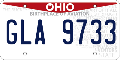 OH license plate GLA9733