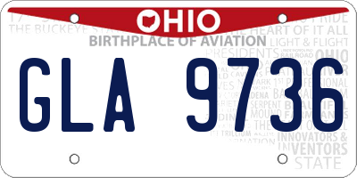 OH license plate GLA9736