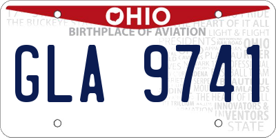 OH license plate GLA9741