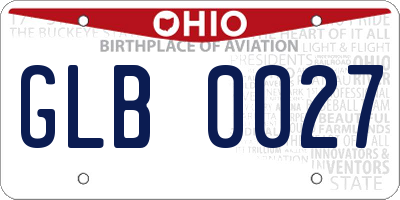 OH license plate GLB0027