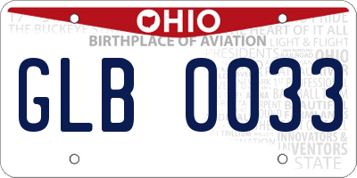 OH license plate GLB0033