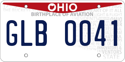 OH license plate GLB0041