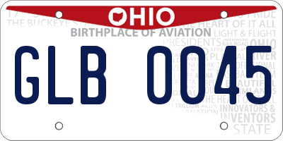 OH license plate GLB0045