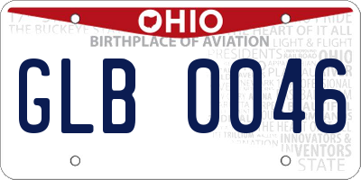 OH license plate GLB0046