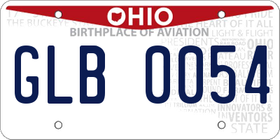 OH license plate GLB0054