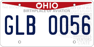 OH license plate GLB0056