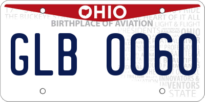 OH license plate GLB0060
