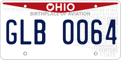 OH license plate GLB0064