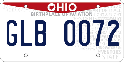 OH license plate GLB0072