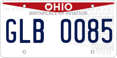 OH license plate GLB0085