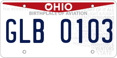 OH license plate GLB0103