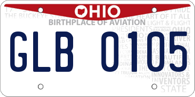 OH license plate GLB0105
