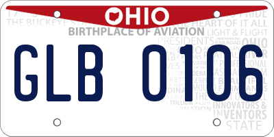 OH license plate GLB0106