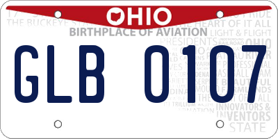 OH license plate GLB0107