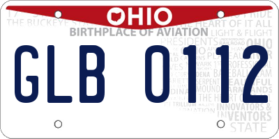 OH license plate GLB0112