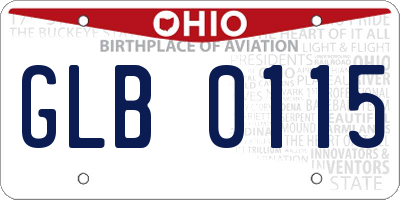 OH license plate GLB0115