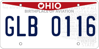 OH license plate GLB0116