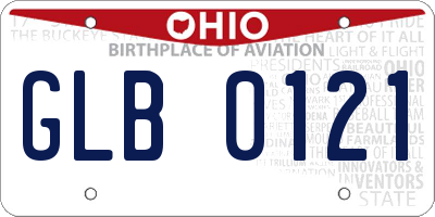OH license plate GLB0121