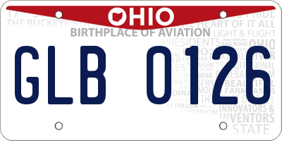 OH license plate GLB0126