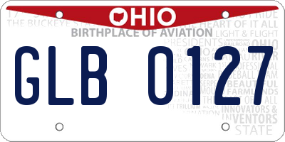 OH license plate GLB0127