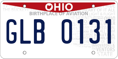 OH license plate GLB0131