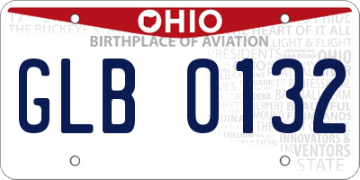 OH license plate GLB0132