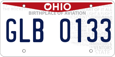 OH license plate GLB0133
