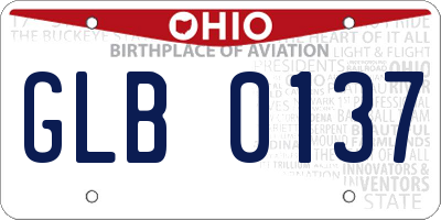 OH license plate GLB0137