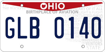 OH license plate GLB0140