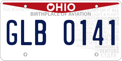 OH license plate GLB0141