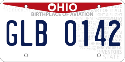 OH license plate GLB0142